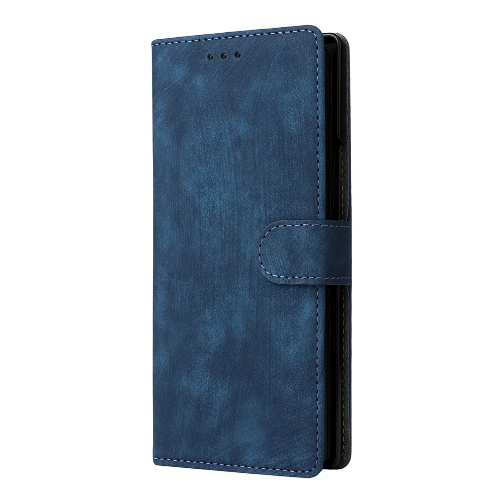 For Samsung Galaxy Z Fold7 5G Case Wallet RFID Blocking PU Leather Phone Cover Stand with Strap - Blue - Image 8