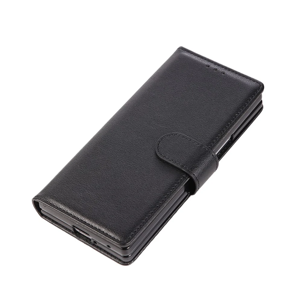 For Samsung Galaxy Z Fold7 5G Case Wallet Stand PU Leather Phone Cover with Wrist Strap - Black - Image 4