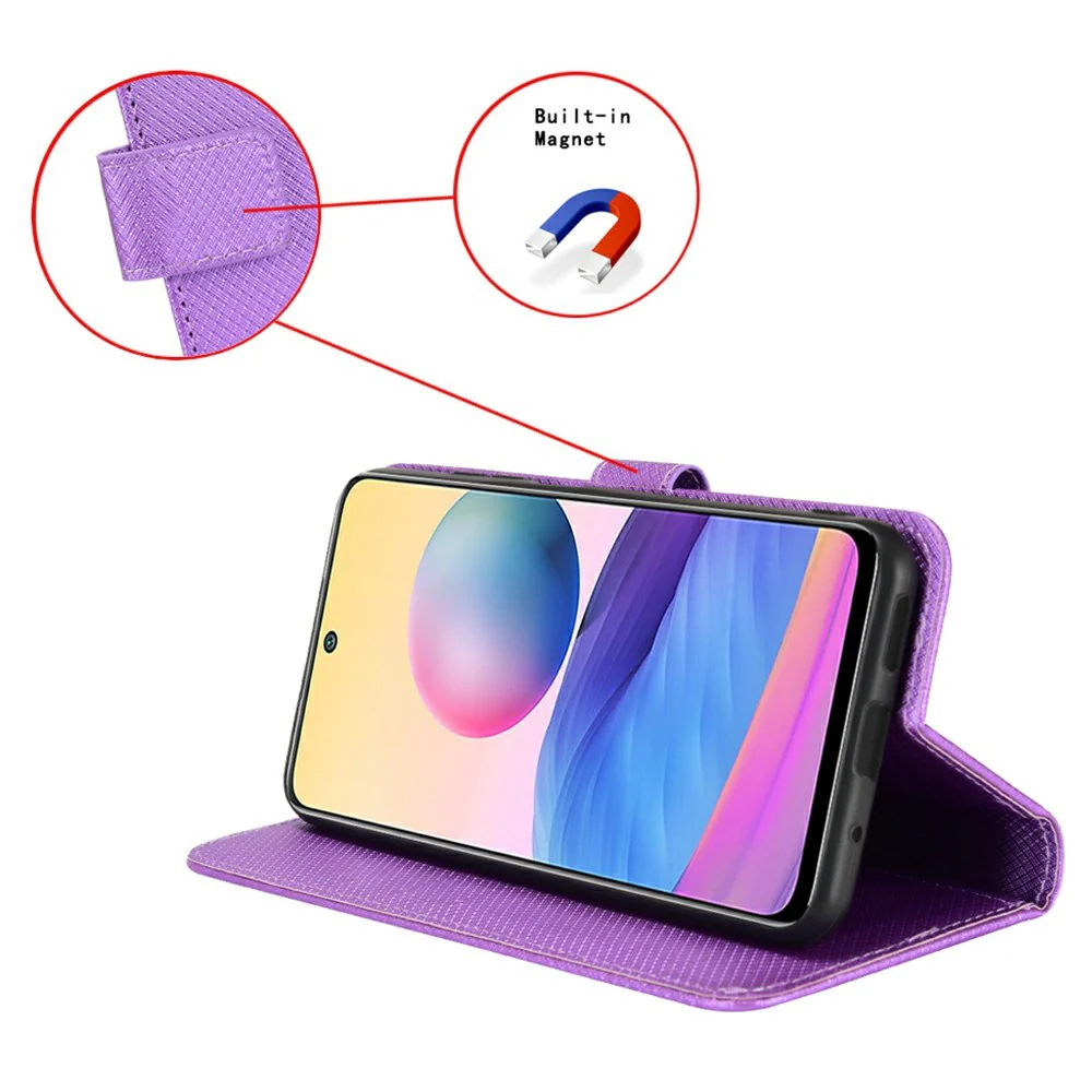 For Samsung Galaxy Z Fold7 5G Case with Pencil Holder, PU Leather Diamond Texture Wallet Phone Cover - Purple - Image 5