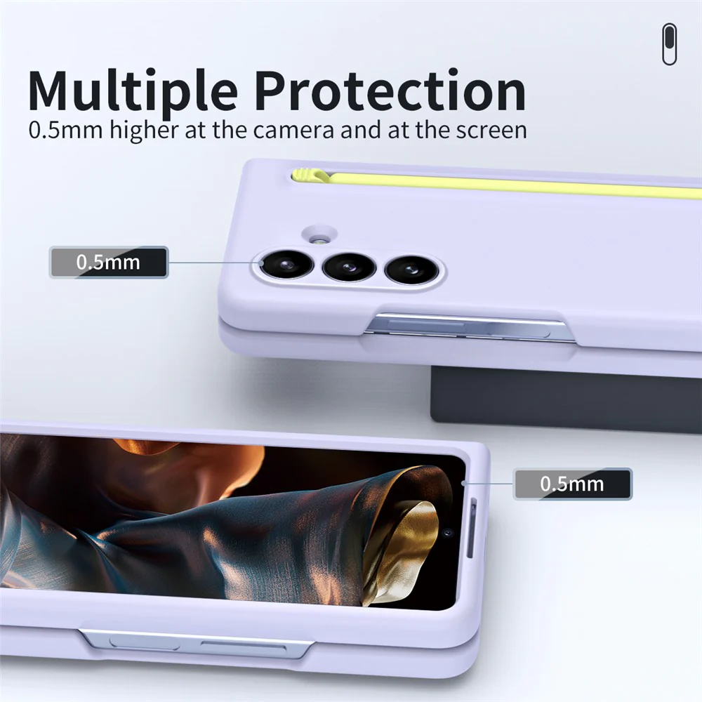 For Samsung Galaxy Z Fold7 5G Case with Stylus Hard PC Phone Back Cover - Purple - Image 5