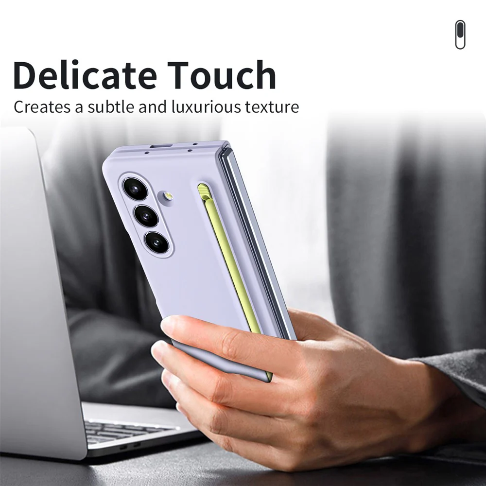 For Samsung Galaxy Z Fold7 5G Case with Stylus Hard PC Phone Back Cover - Purple - Image 6