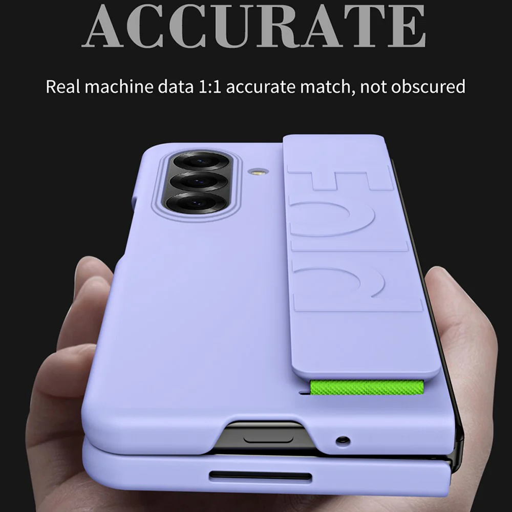 For Samsung Galaxy Z Fold7 5G Case Wristband Rubberized Hard PC Phone Cover - - Green - Image 4