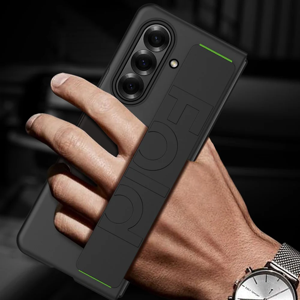 For Samsung Galaxy Z Fold7 5G Case Wristband Rubberized Hard PC Phone Cover - - Green - Image 7