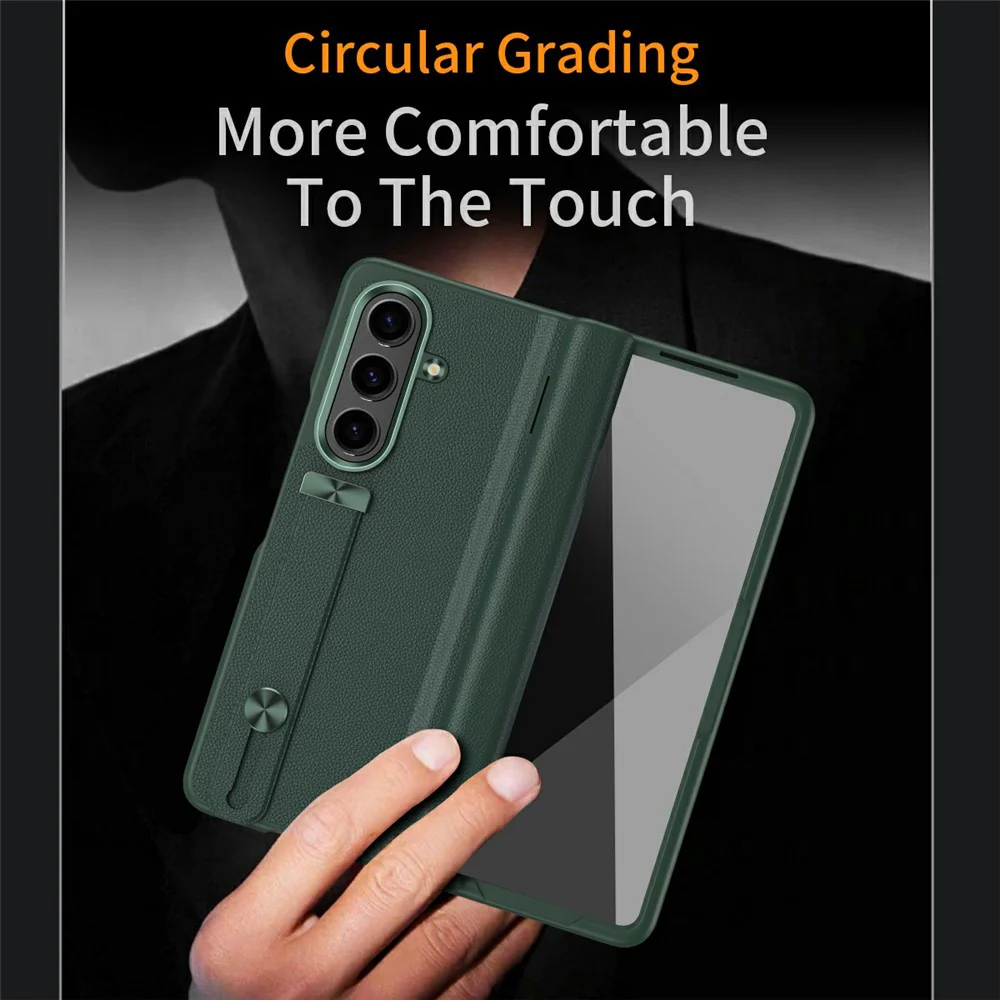 For Samsung Galaxy Z Fold7 5G Kickstand Case Anti-Drop Hard PC Phone Cover - Green - Image 3
