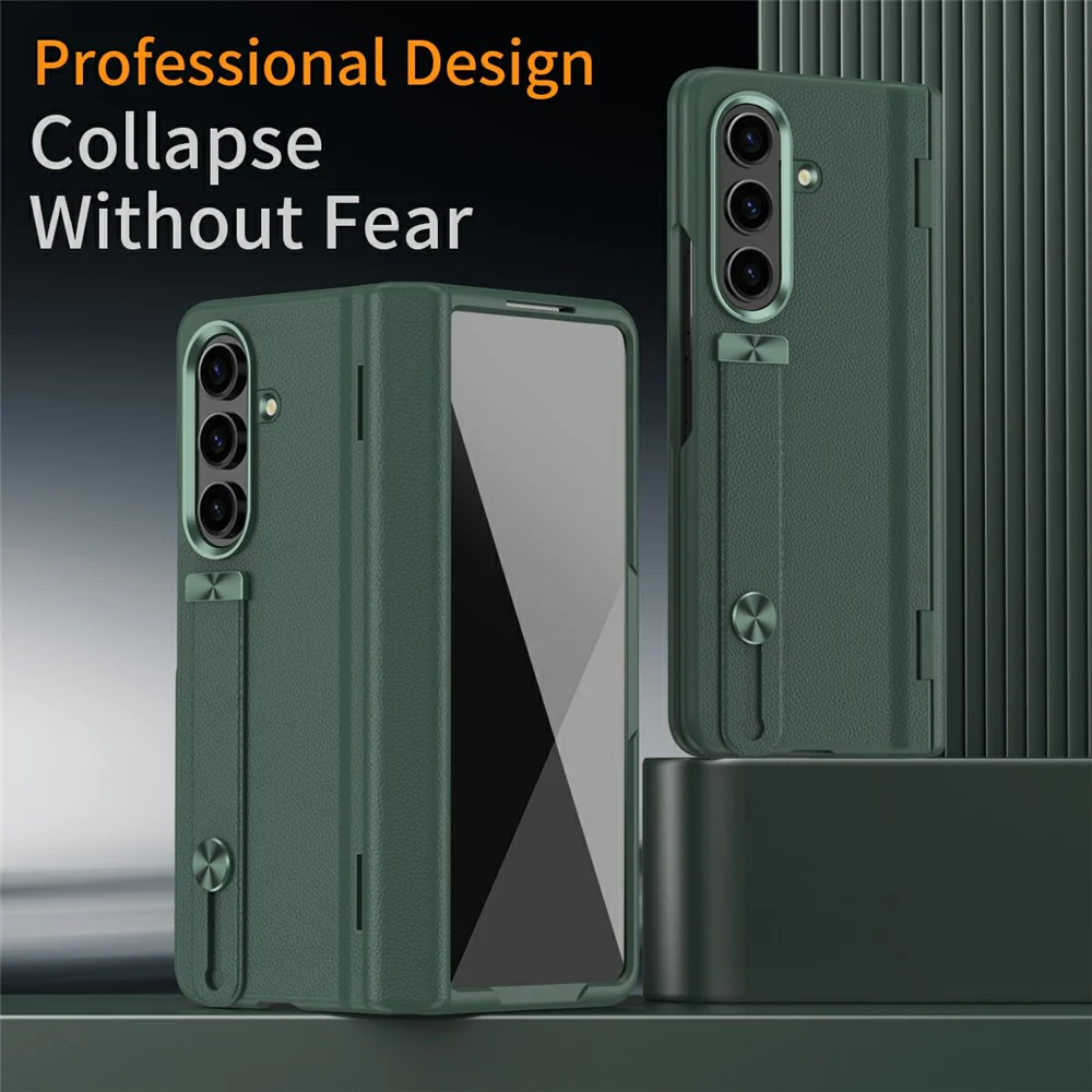 For Samsung Galaxy Z Fold7 5G Kickstand Case Anti-Drop Hard PC Phone Cover - Green - Image 4