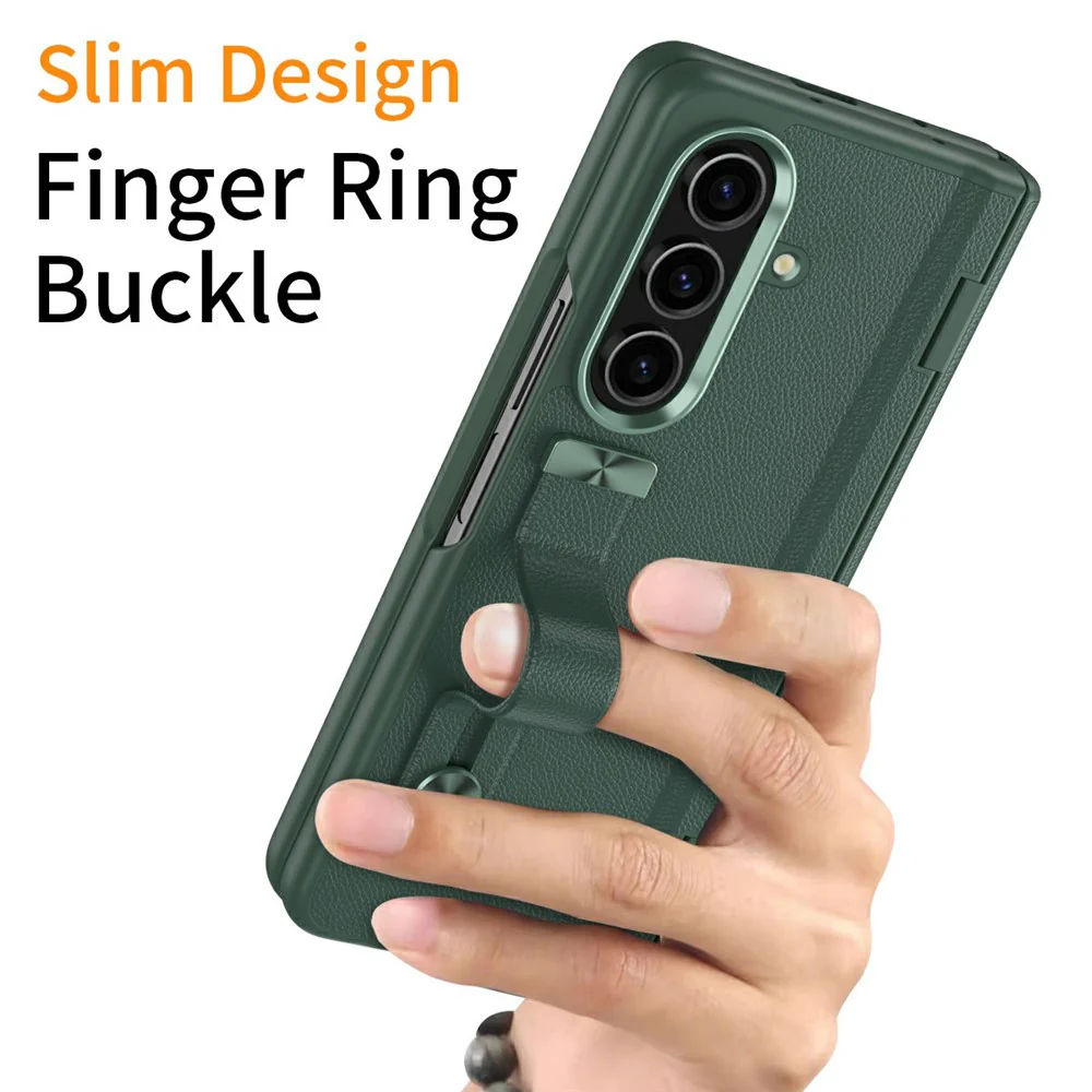 For Samsung Galaxy Z Fold7 5G Kickstand Case Anti-Drop Hard PC Phone Cover - Green - Image 5