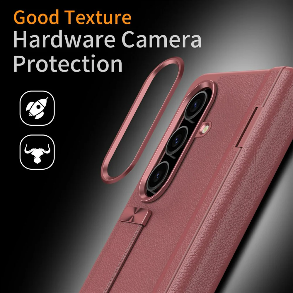 For Samsung Galaxy Z Fold7 5G Kickstand Case Anti-Drop Hard PC Phone Cover - Red - Image 2
