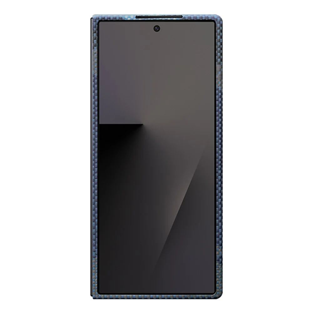 For Samsung Galaxy Z Fold7 5G Magnetic Case Precise Cutouts Aramid Fiber Phone Cover with Metal Lens Frame / Front Frame - Moon - Image 3