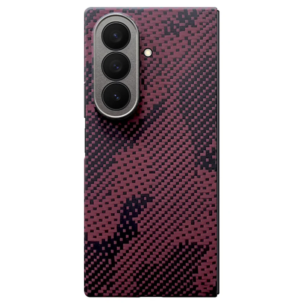 For Samsung Galaxy Z Fold7 5G Magnetic Case Precise Cutouts Camouflage Pattern Aramid Fiber Phone Cover with Metal Lens Frame / Front Frame - Image 2