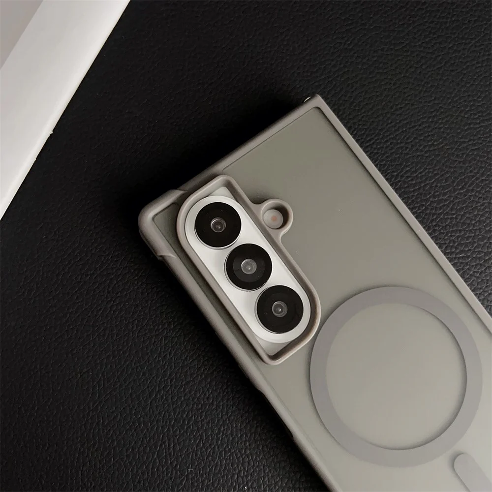For Samsung Galaxy Z Fold7 5G Magnetic Case Shockproof Matte PC + TPU Phone Cover - Blue - Image 8