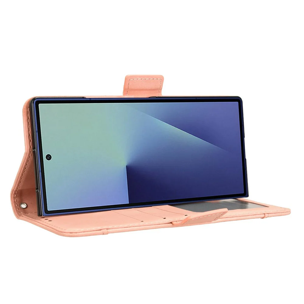 For Samsung Galaxy Z Fold7 5G Stand Case with Pencil Slot Leather Wallet Phone Cover - Pink - Image 3