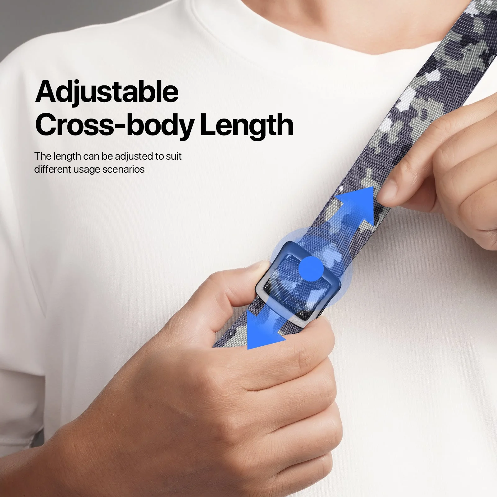 For Universal 2PCS DUX DUCIS Outdoor Series Mobile Phone Long Lanyard Multifunctional Mobile Phone Strap - Camo Green - Image 7