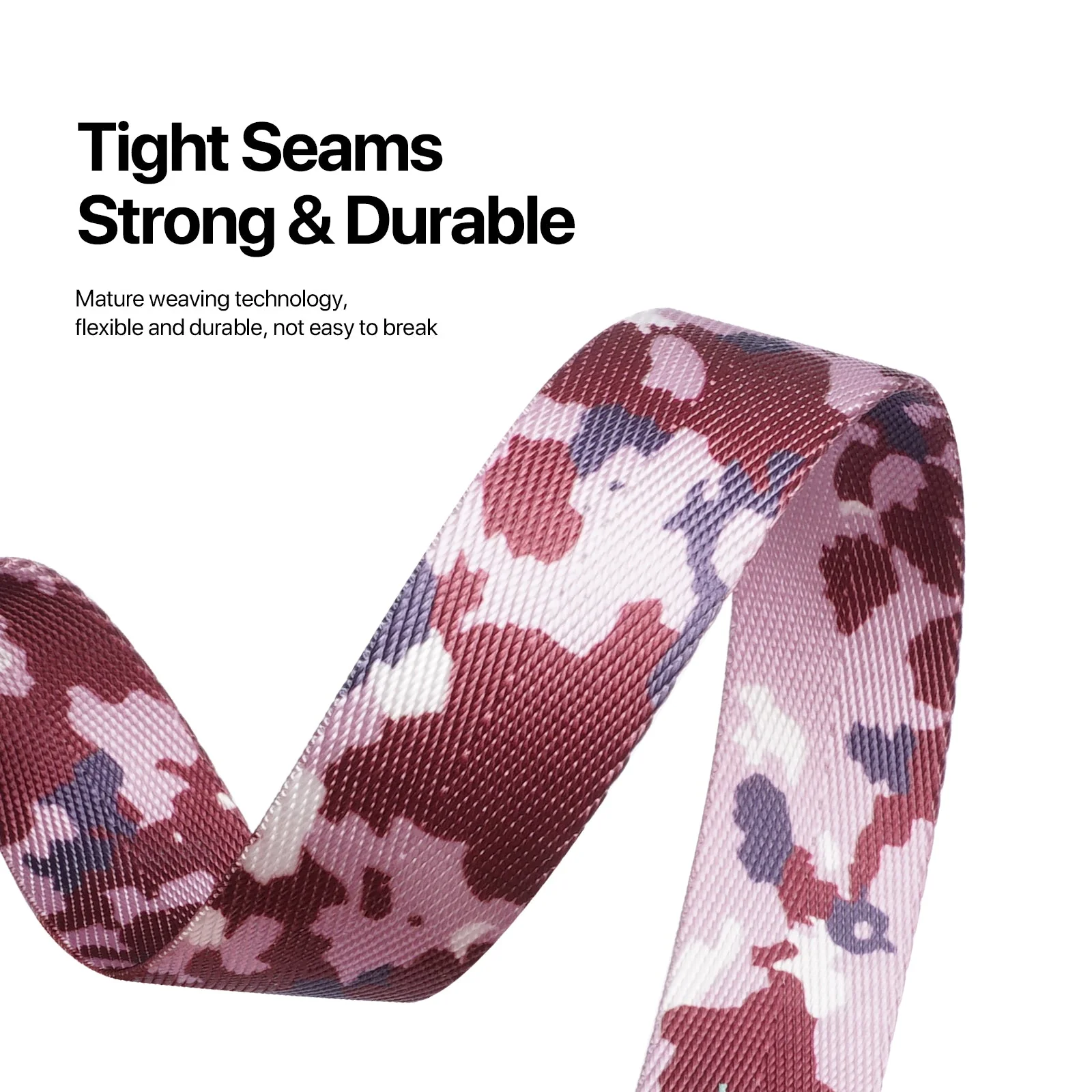 For Universal 2PCS DUX DUCIS Outdoor Series Mobile Phone Long Lanyard Multifunctional Mobile Phone Strap - Camo Pink - Image 8