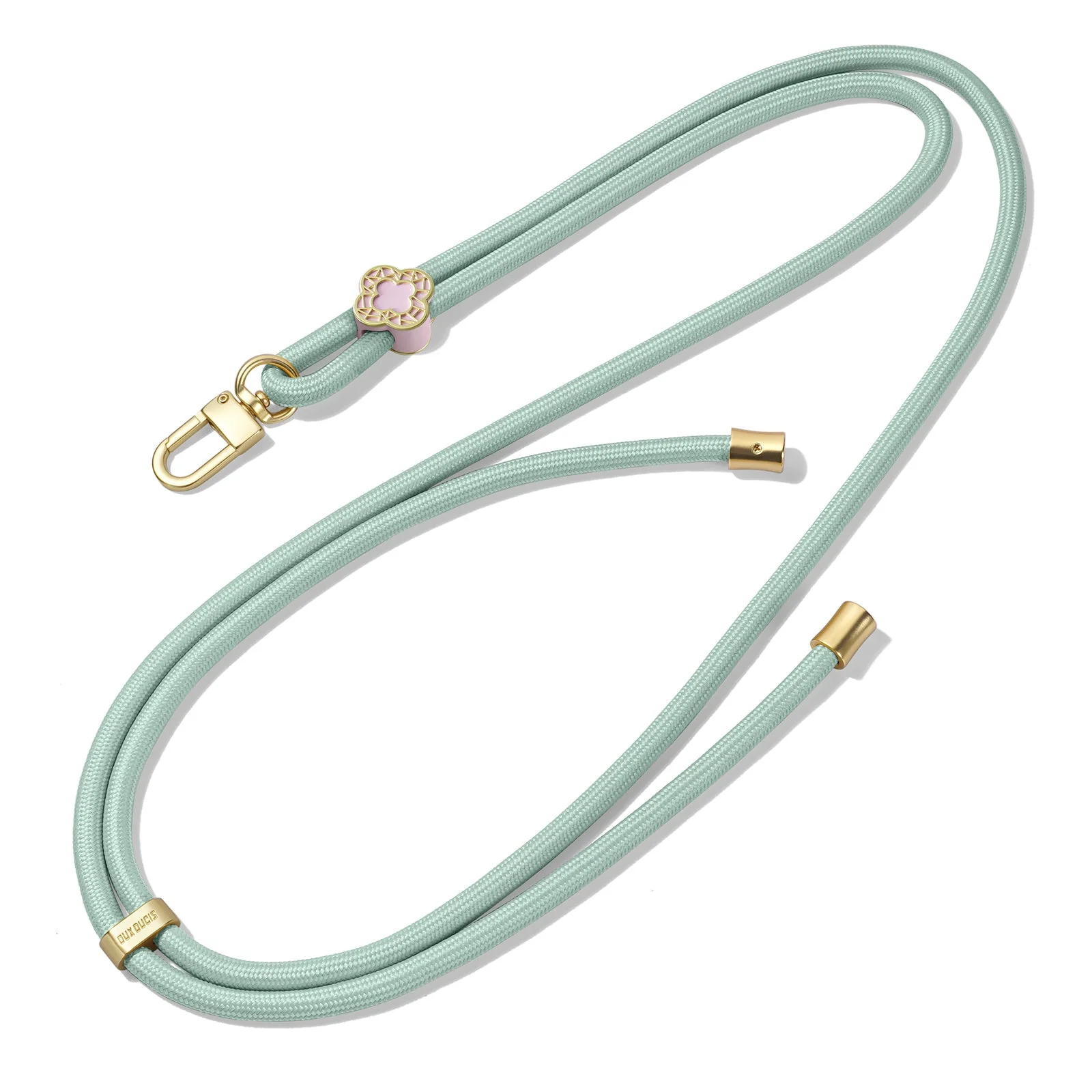 For Universal DUX DUCIS Garden Series Phone Lanyard Adjustable Neck Strap with Begonia Pattern - Light Green - Image 2