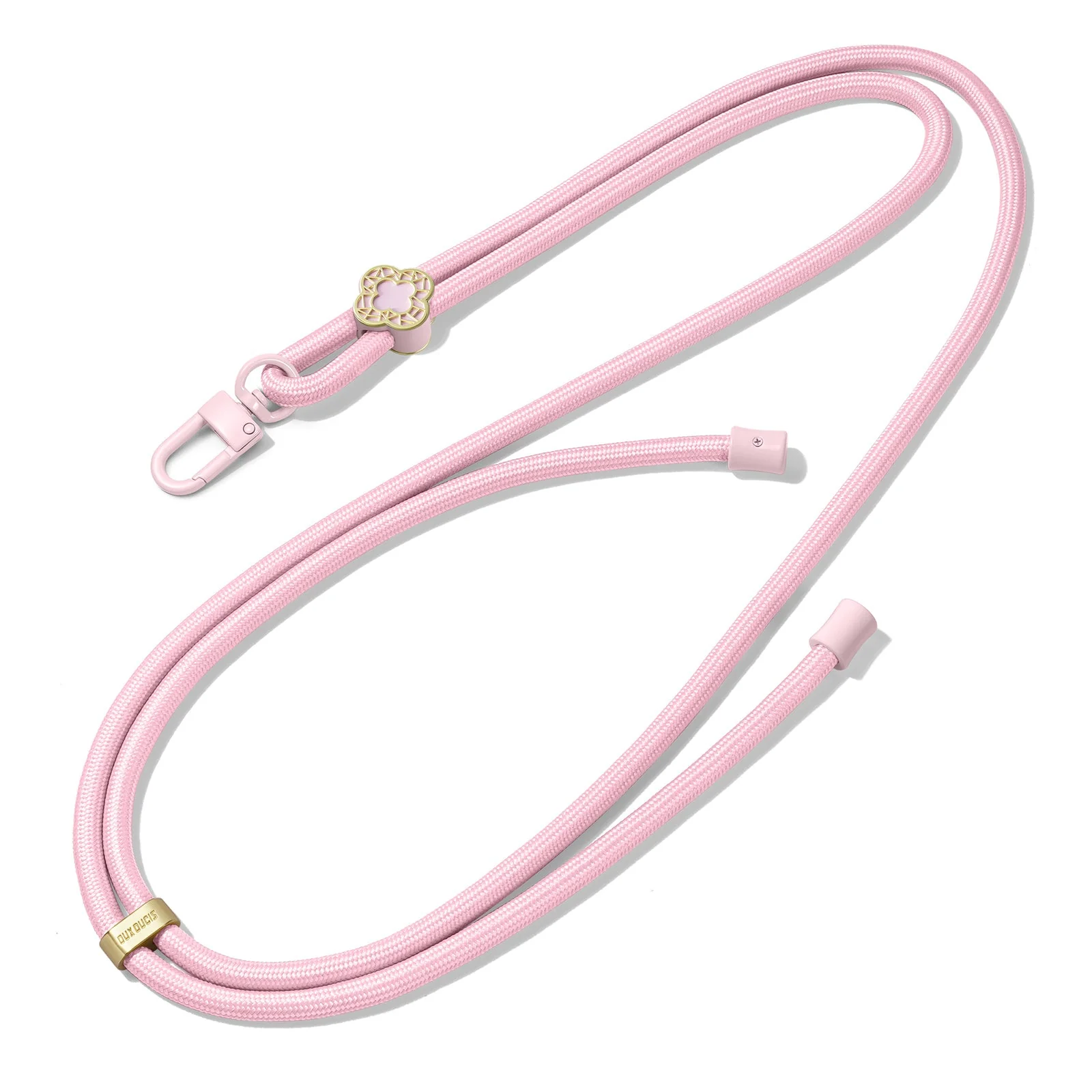 For Universal DUX DUCIS Garden Series Phone Lanyard Adjustable Neck Strap with Begonia Pattern - Light Pink - Image 2
