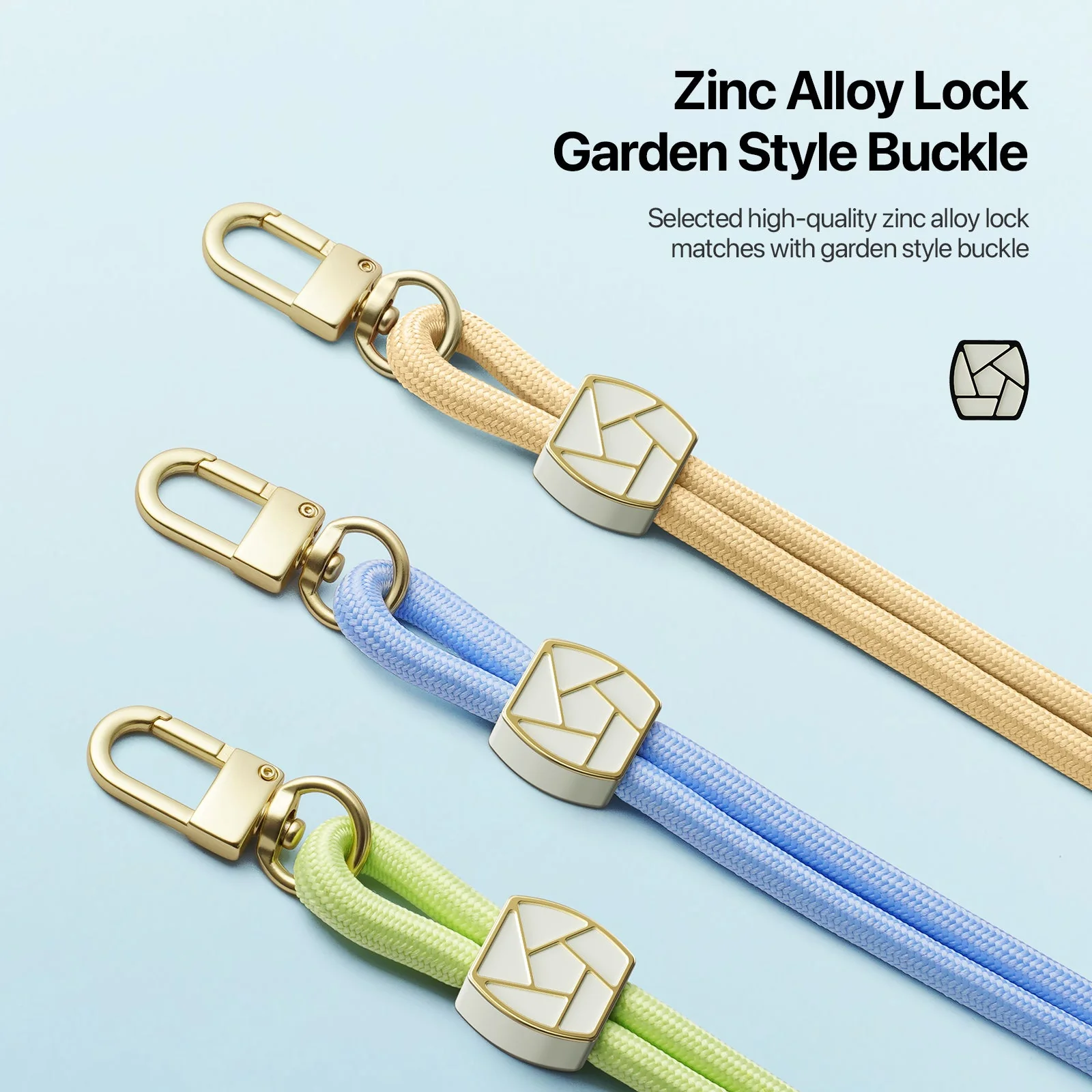 For Universal DUX DUCIS Garden Series Phone Lanyard Adjustable Neck Strap with Ice Crack Pattern - Glaze Yellow - Image 4