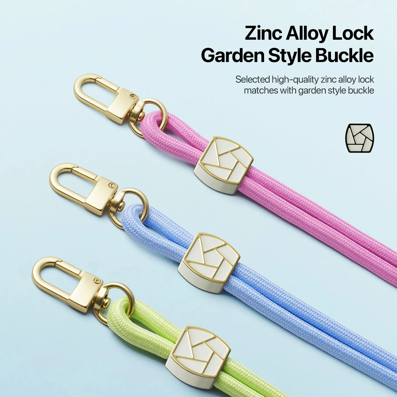 For Universal DUX DUCIS Garden Series Phone Lanyard Adjustable Neck Strap with Ice Crack Pattern - Green Yellow - Image 4