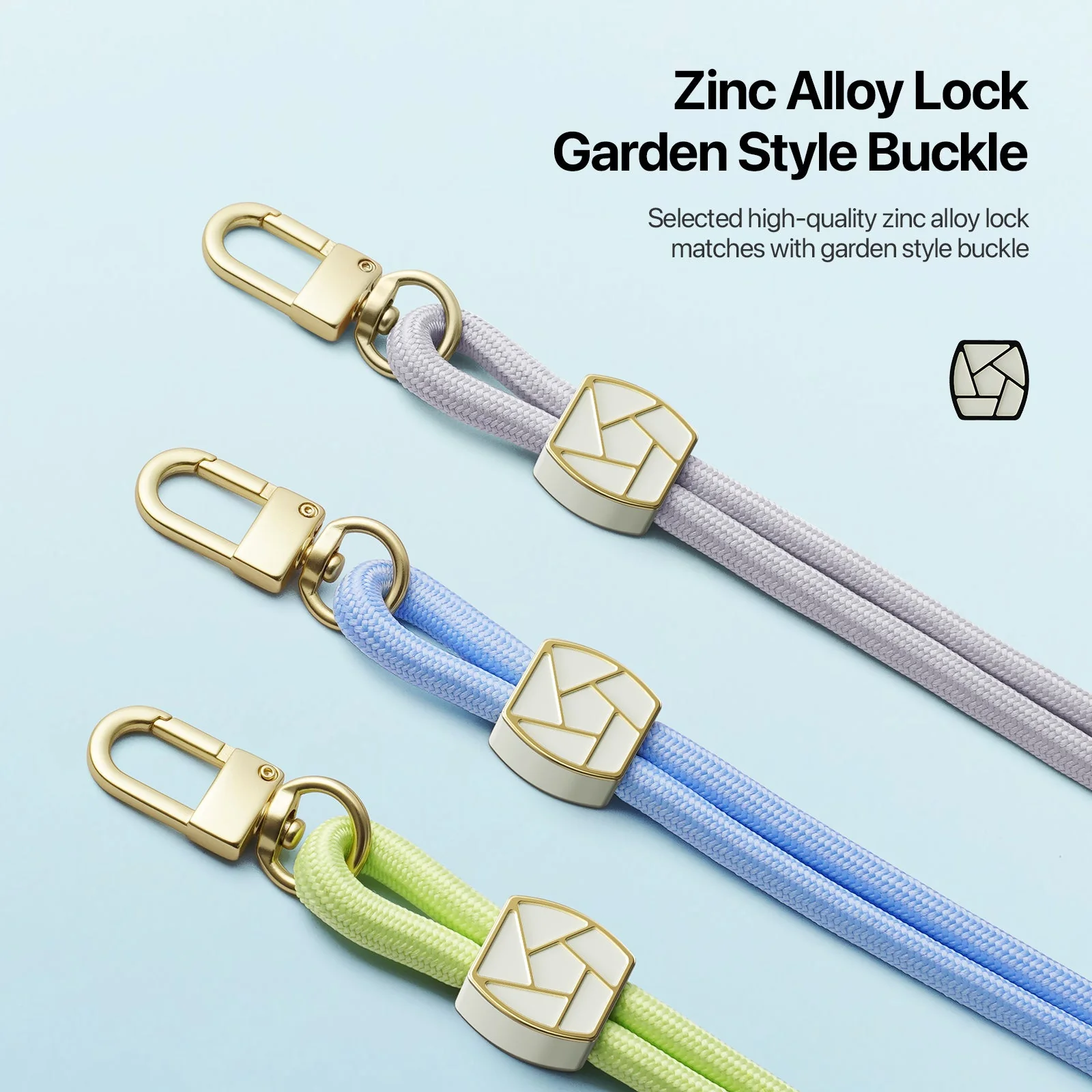 For Universal DUX DUCIS Garden Series Phone Lanyard Adjustable Neck Strap with Ice Crack Pattern - Grey - Image 4