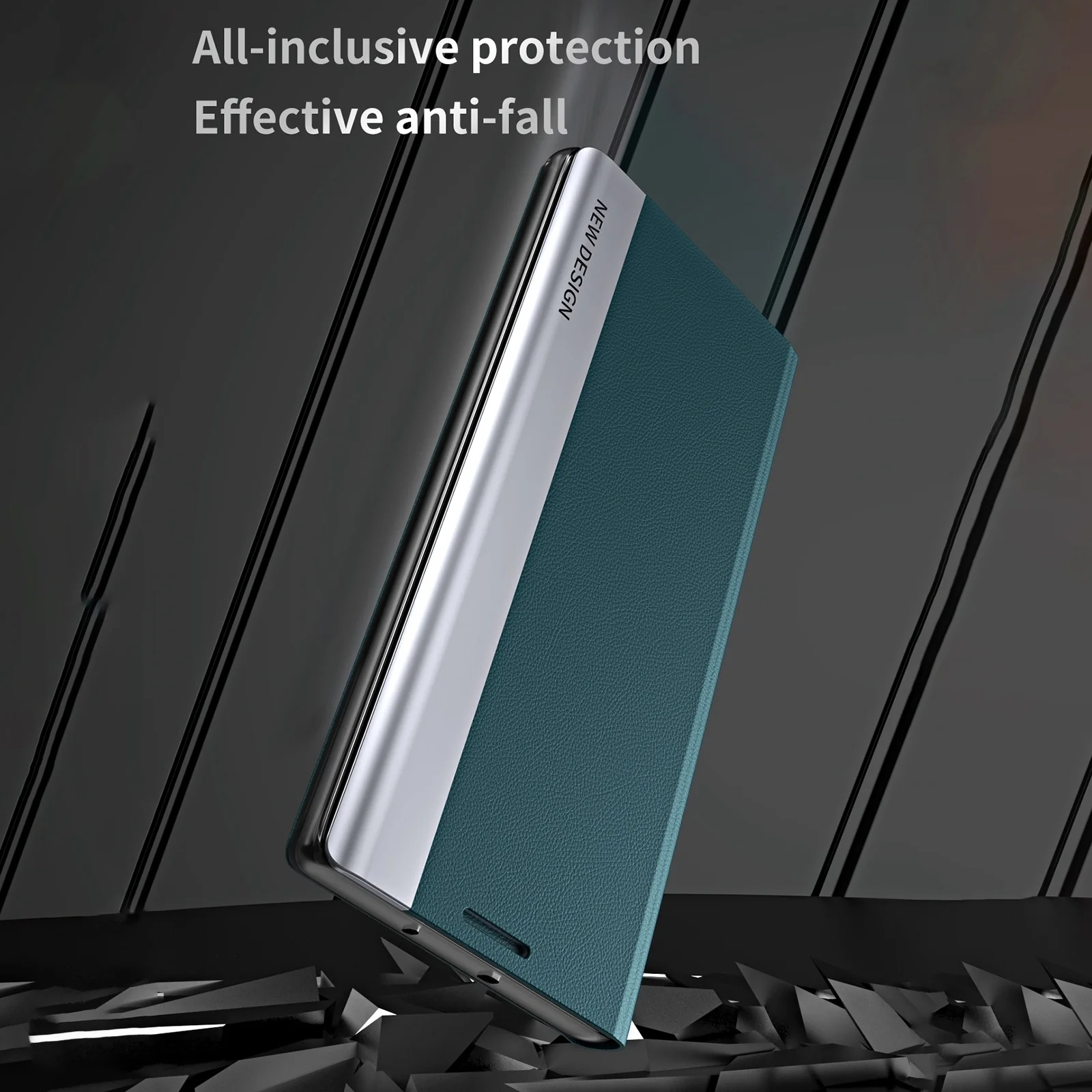 For Xiaomi Redmi Note 13 Pro+ Side Electroplated Adsorption Leather Phone Case(Green) - Image 5