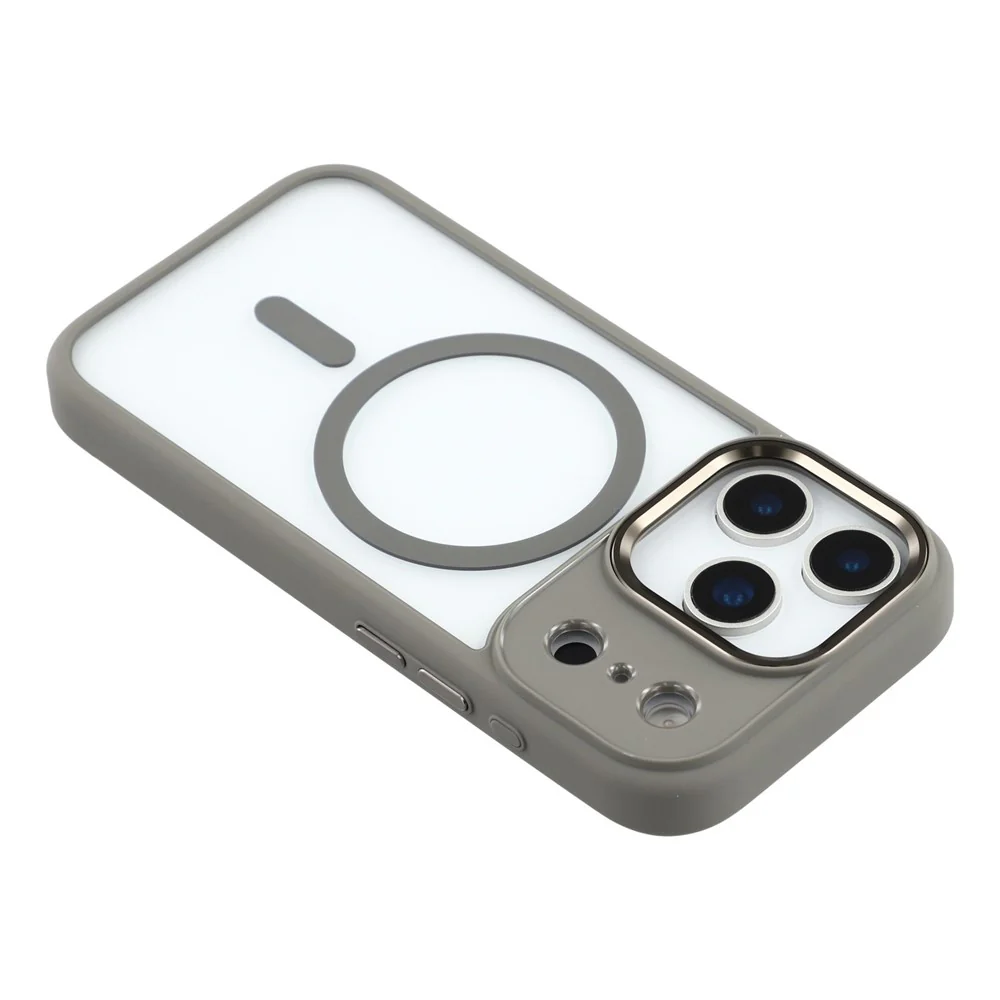 FULEXIN For iPhone 17 Pro Max Case Compatible with MagSafe Anti Drop TPU + PC Phone Cover - Grey - Image 5