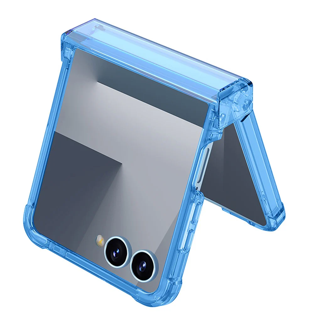 GKK For Samsung Galaxy Z Flip7 5G Case Airbag Hinge Protection Shockproof TPU Phone Cover - Transparent - Image 3