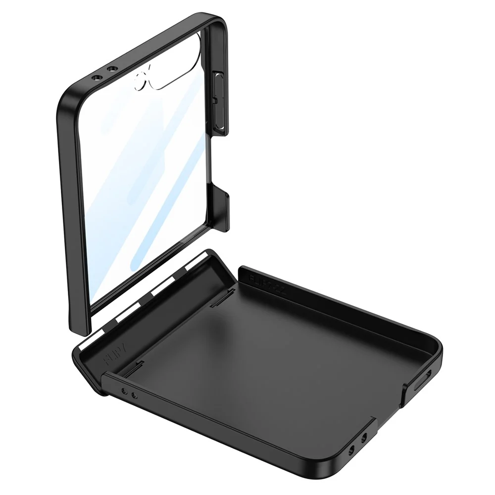 GKK For Samsung Galaxy Z Flip7 5G Magnetic Case Hinge Protection PC + Tempered Glass Slim Phone Cover - Titanium Grey - Image 8