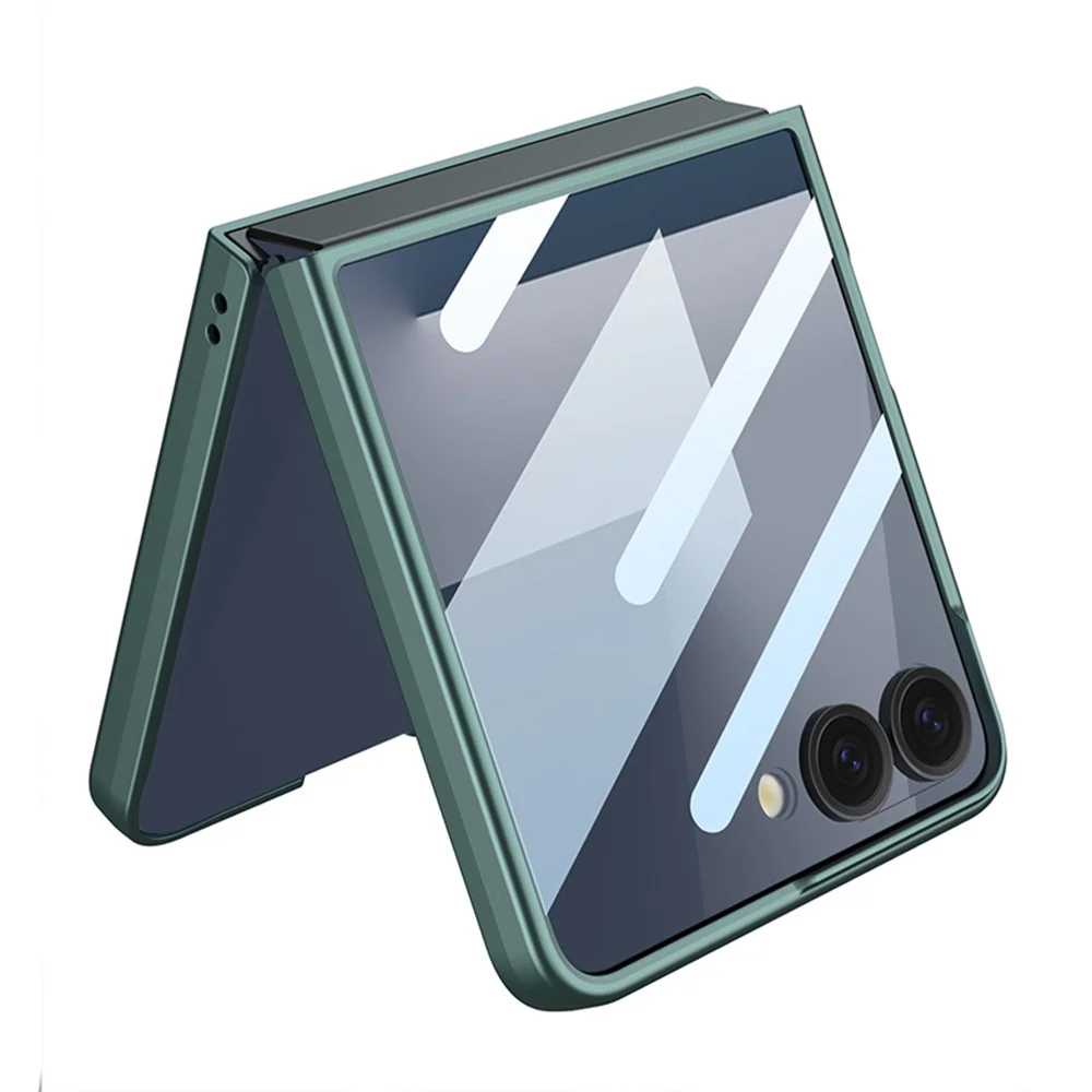 GKK For Samsung Galaxy Z Flip7 5G Magnetic Case Ultra Slim Protective Phone Cover with Screen Protector - Green - Image 5