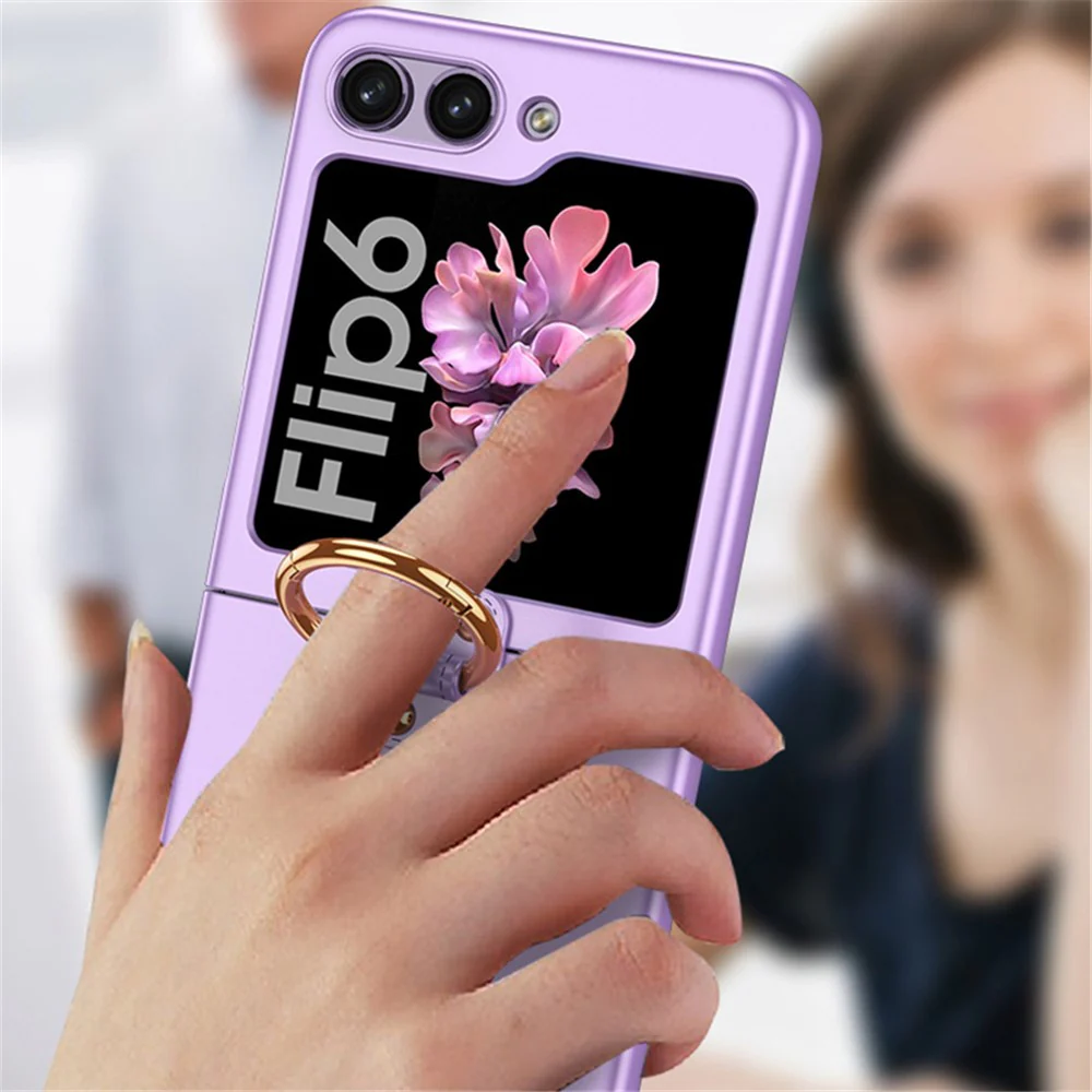 GKK For Samsung Galaxy Z Flip7 FE 5G / Z Flip6 5G Case Kickstand Ultra Thin Hard PC Folding Phone Cover - Purple - Image 2