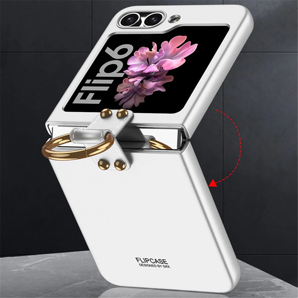 GKK For Samsung Galaxy Z Flip7 FE 5G / Z Flip6 5G Case Kickstand Ultra Thin Hard PC Folding Phone Cover - Purple - Image 5