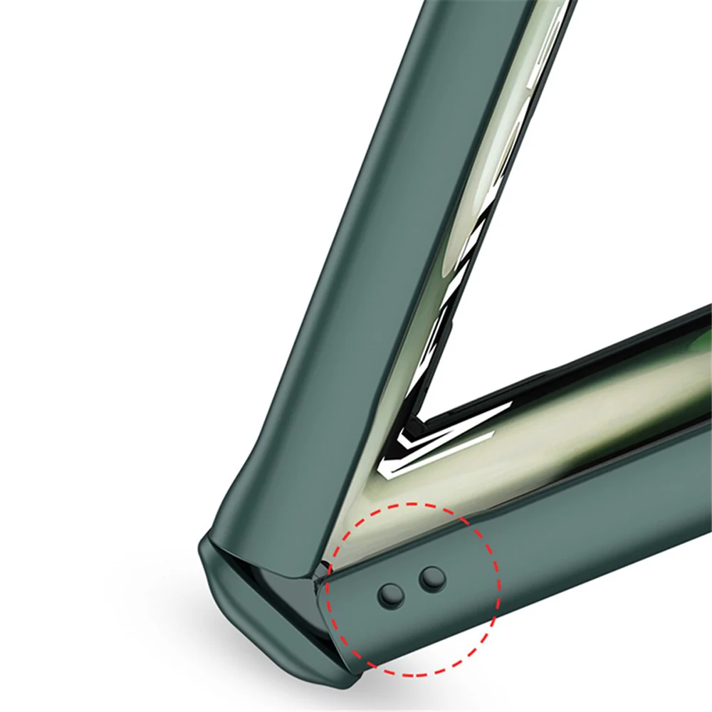 GKK For Samsung Galaxy Z Flip7 FE 5G / Z Flip6 5G Case Magnetic Hinge PC Phone Cover with Small Screen Film - Green - Image 3