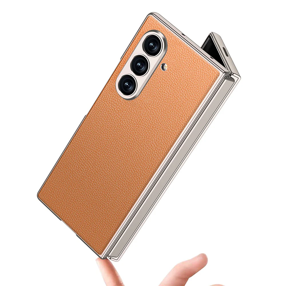 GKK For Samsung Galaxy Z Fold7 5G Case Drop Proof Skin Touch PU + PC + Tempered Glass Phone Cover - Carbon Fiber Texture - Image 7