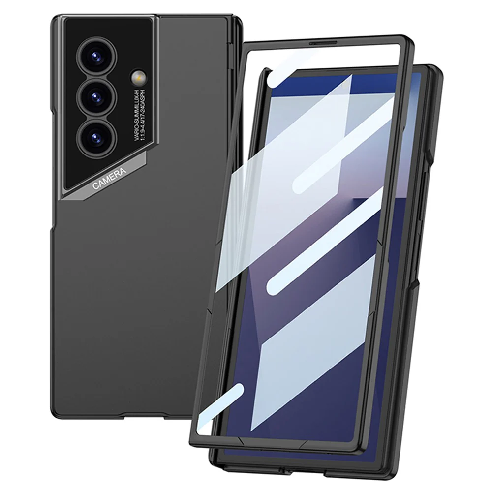 GKK For Samsung Galaxy Z Fold7 5G Case Hinge Protection PC + Tempered Glass Shockproof Phone Cover - Titanium Grey - Image 6