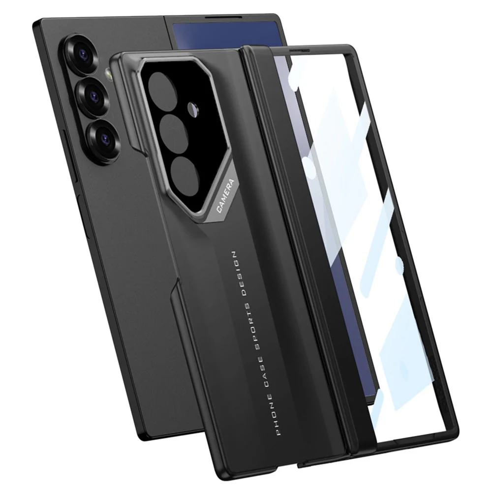 GKK For Samsung Galaxy Z Fold7 5G Case Hinge Protection Shockproof PC Phone Cover with Screen Film - Green - Image 3