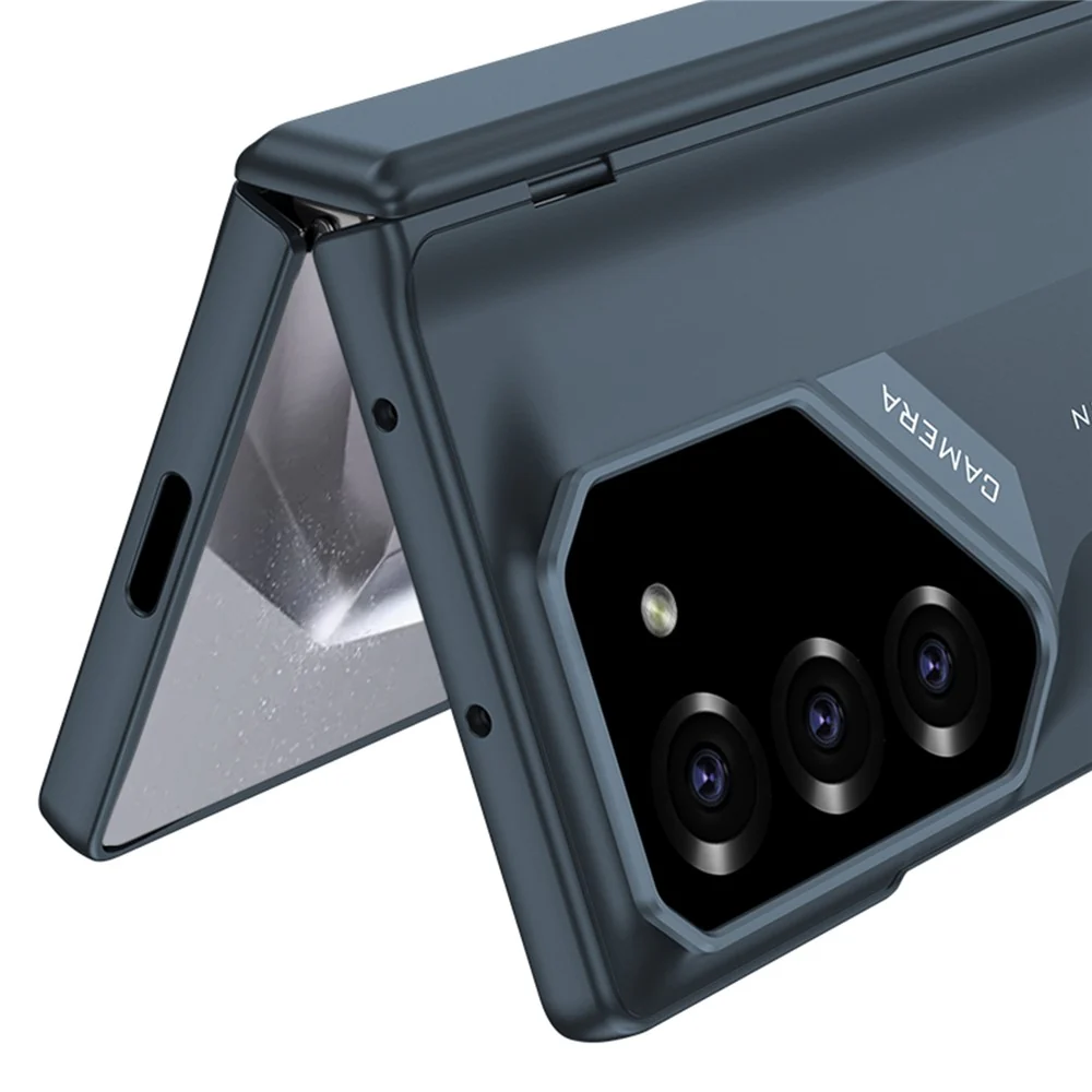 GKK For Samsung Galaxy Z Fold7 5G Case Hinge Protection Shockproof PC Phone Cover with Screen Film - Grey - Image 5