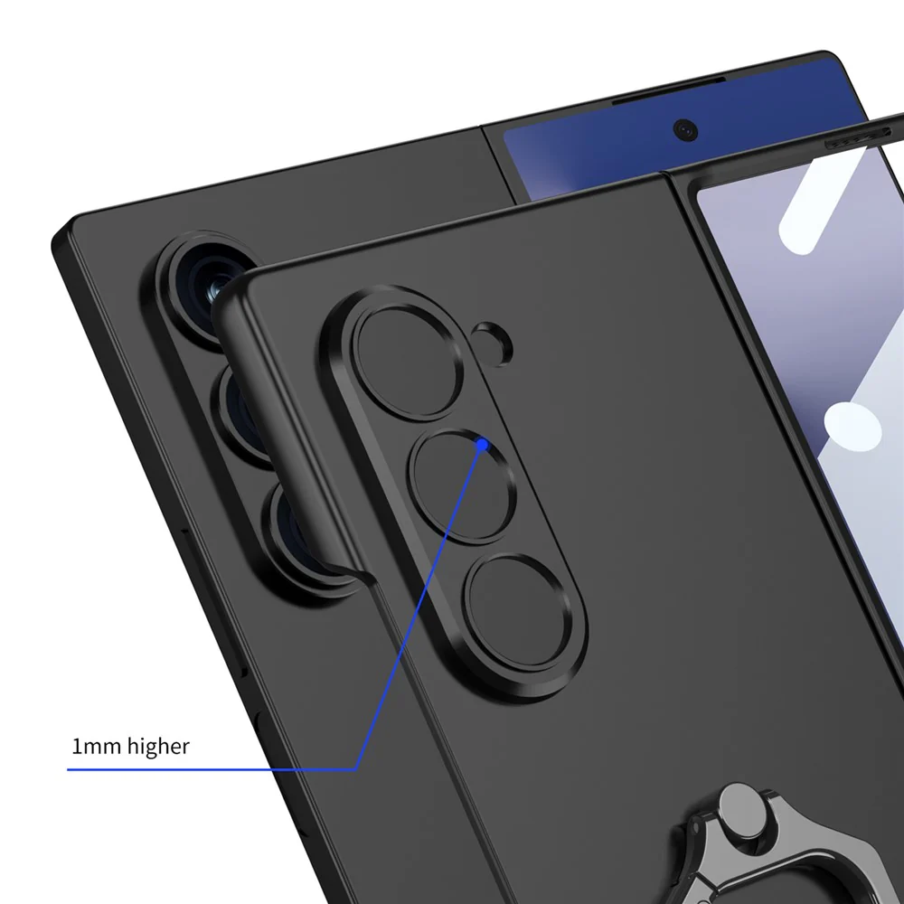 GKK For Samsung Galaxy Z Fold7 5G Case Kickstand Slim PC Phone Cover with Screen Protector - Titanium Grey - Image 5