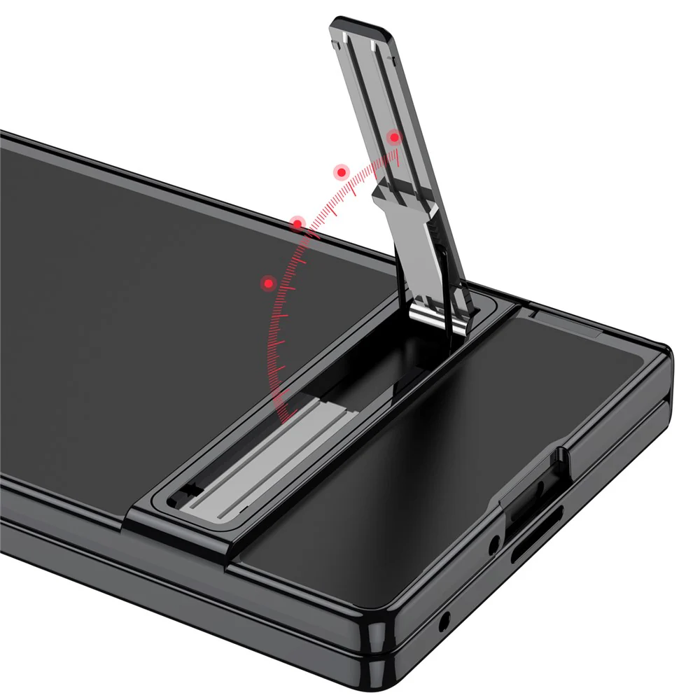 GKK For Samsung Galaxy Z Fold7 5G Case Magnetic Hinge Protection PC Tempered Glass Kickstand Phone Cover - Silver - Image 6
