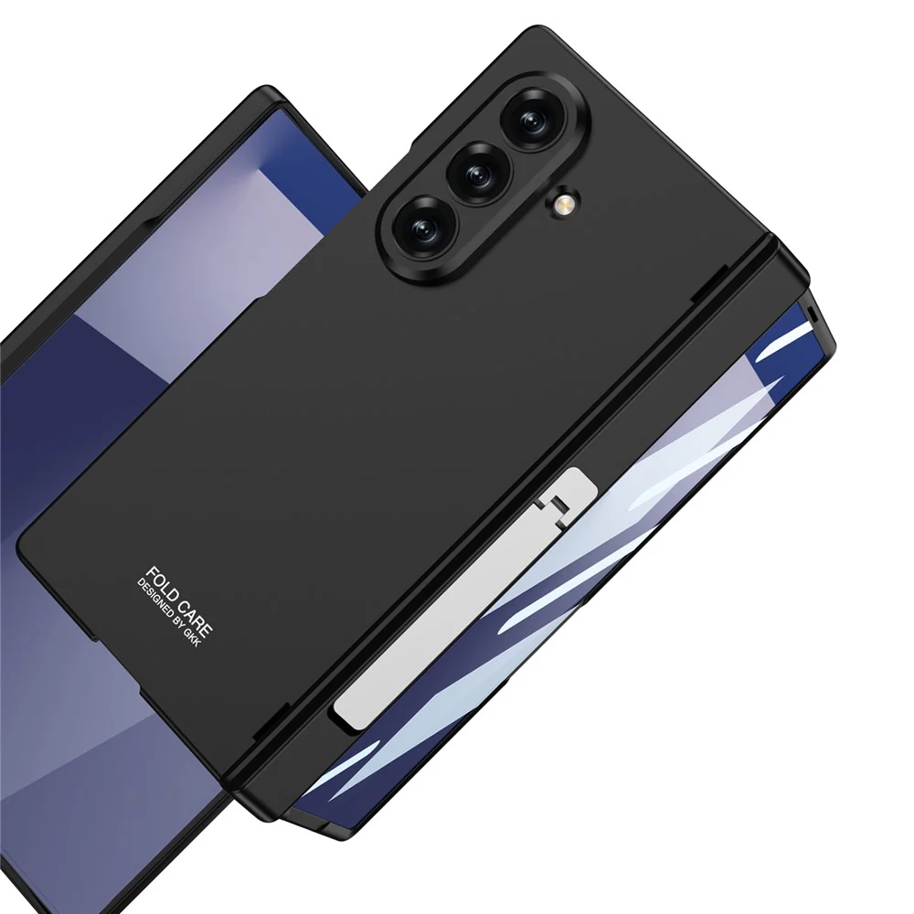 GKK For Samsung Galaxy Z Fold7 5G Case Magnetic Hinge Protection PC + Tempered Glass Kickstand Phone Cover - Titanium Grey - Image 4