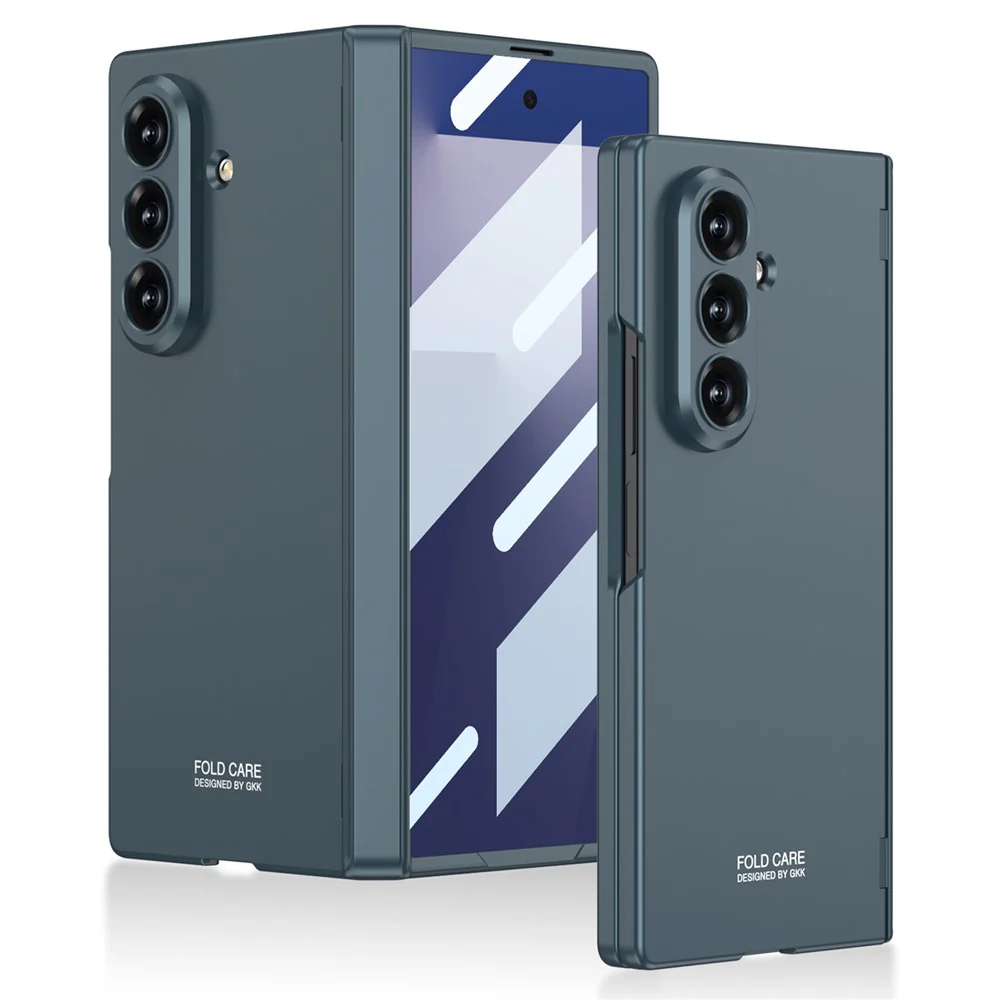 GKK For Samsung Galaxy Z Fold7 5G Case Magnetic Hinge Protection PC Tempered Glass Slim Phone Cover - Green