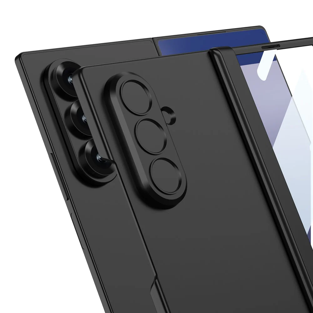 GKK For Samsung Galaxy Z Fold7 5G Case Magnetic Hinge Protection PC Tempered Glass Slim Phone Cover - Titanium Grey - Image 4
