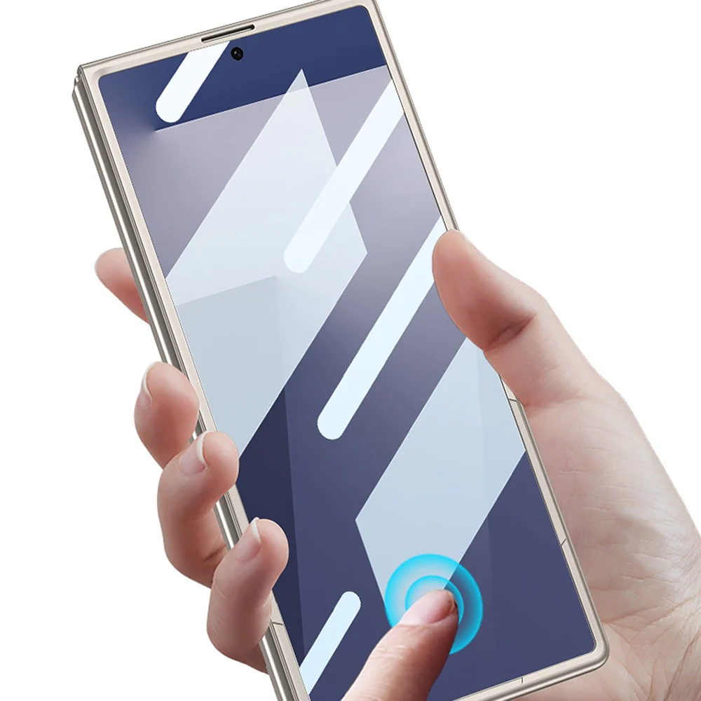 GKK For Samsung Galaxy Z Fold7 5G Case PC + Tempered Glass Phone Back Cover - Silver - Image 6