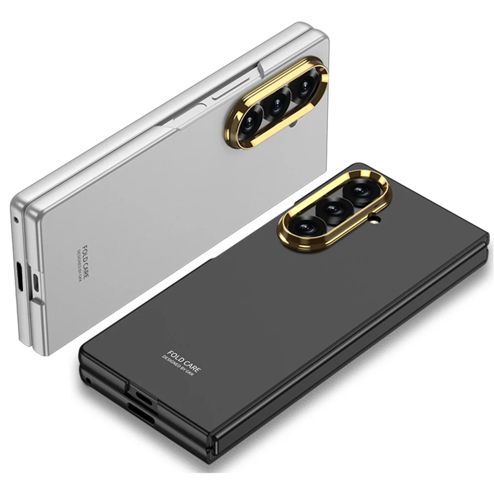 GKK For Samsung Galaxy Z Fold7 5G Case PC + Tempered Glass Phone Back Cover - Titanium Grey - Image 3