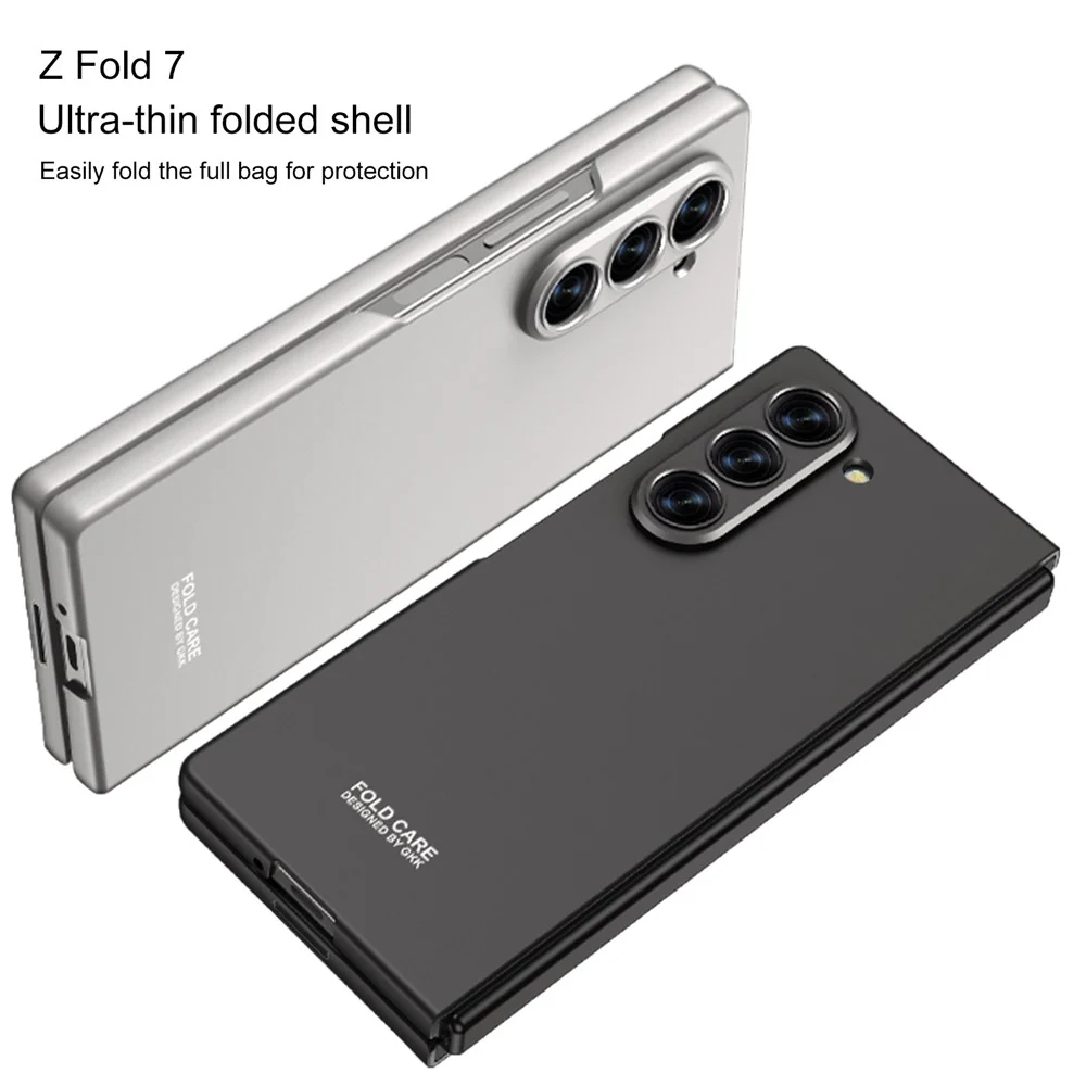 GKK For Samsung Galaxy Z Fold7 5G Case Shockproof Hard PC Folding Phone Cover (No Front Screen Film) - Silver - Image 7