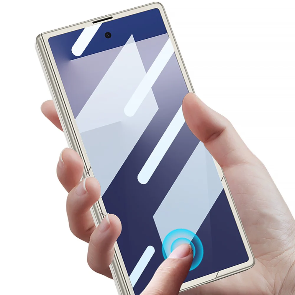 GKK For Samsung Galaxy Z Fold7 5G Case with Clear Screen Film Magnetic Hinge Protection Phone Cover - Grey - Image 3
