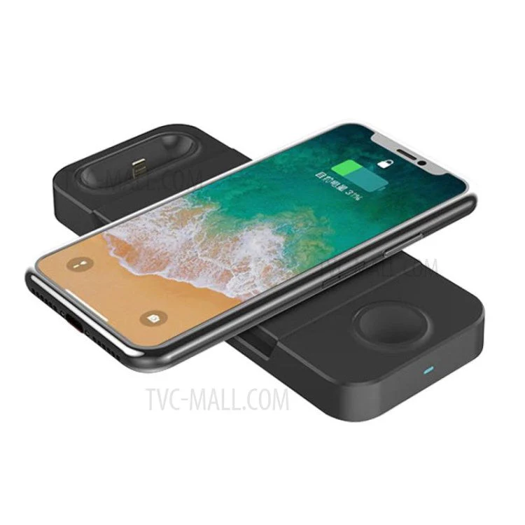 H12 Foldable 3 in 1 Wireless Charger Station 15W Fast Charging Stand Holder for iPhone/Apple Watch/Earphone - Image 8
