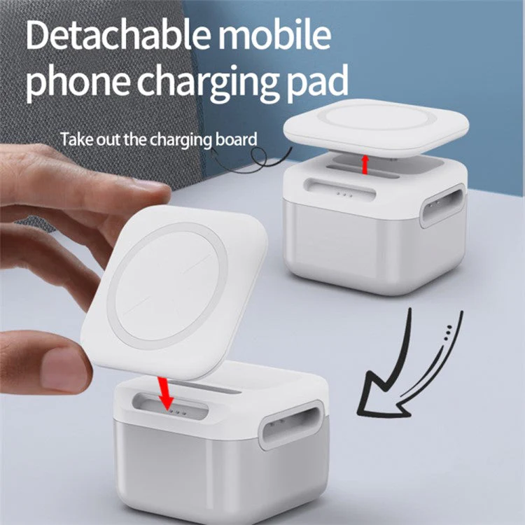 H31 15W 3-in-1 Magnetic Wireless Charger Multi-Function Cell Phone Charging Station for Headset, Smart Watch - Image 5