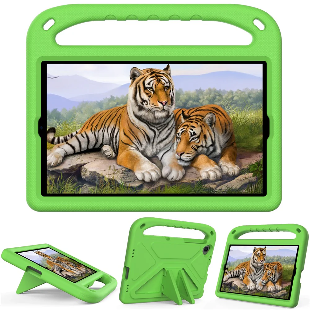 Hand-Hold Grip EVA Tablet Case with Foldable Dual Angle Kickstand for Lenovo Tab M10 HD Gen 2/Tab M10 Plus TB-X606 - Green - Image 5