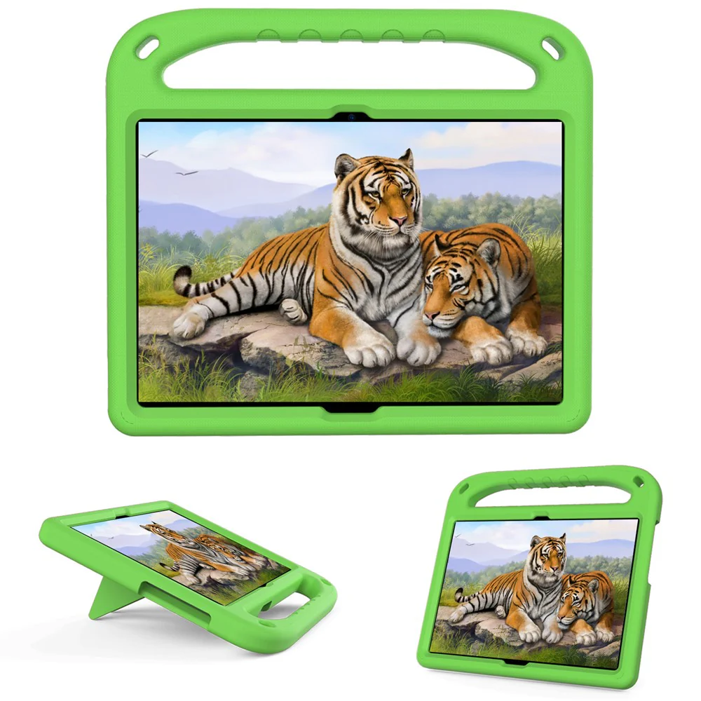 Hand-Hold Grip EVA Tablet Case with Kickstand for Lenovo Tab M10 TB-X505F / TB-X605F / M10 FHD REL TB-X605FC / TB-X605LC / Tab P10 TB-X705F - Green - Image 5
