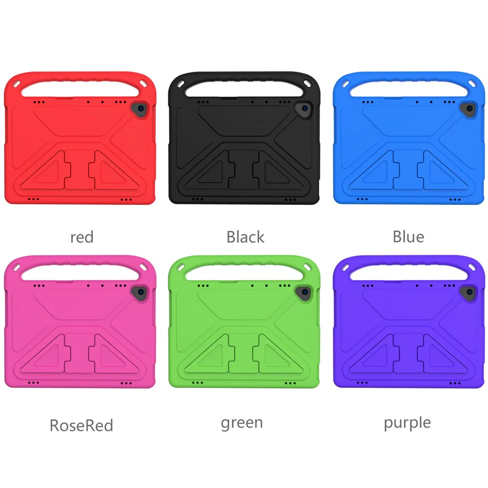 Hand-Hold Grip EVA Tablet Case with Kickstand for Lenovo Tab M10 TB-X505F / TB-X605F /  M10 FHD REL TB-X605FC / TB-X605LC / Tab P10 TB-X705F - Red - Image 6