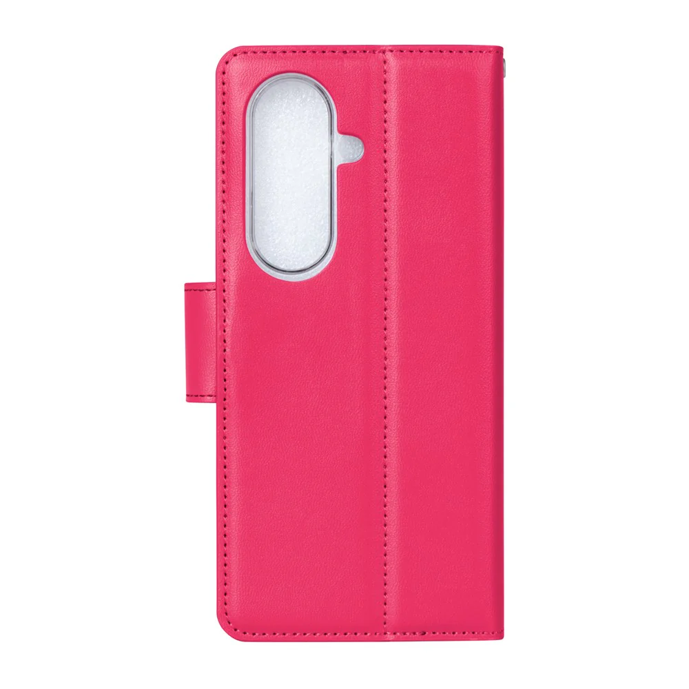 HANMAN Mill Series for Samsung Galaxy Z Fold7 5G Case Wallet Stand PU Leather Phone Cover - Rose - Image 6