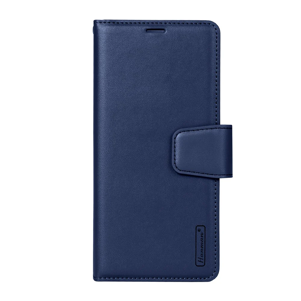 HANMAN Mill Series for Samsung Galaxy Z Fold7 5G Case Wallet Stand PU Leather Phone Cover - Sapphire - Image 5
